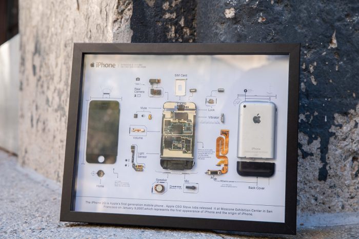 Disassembled iPhone 5 Art With Frame - Image 3