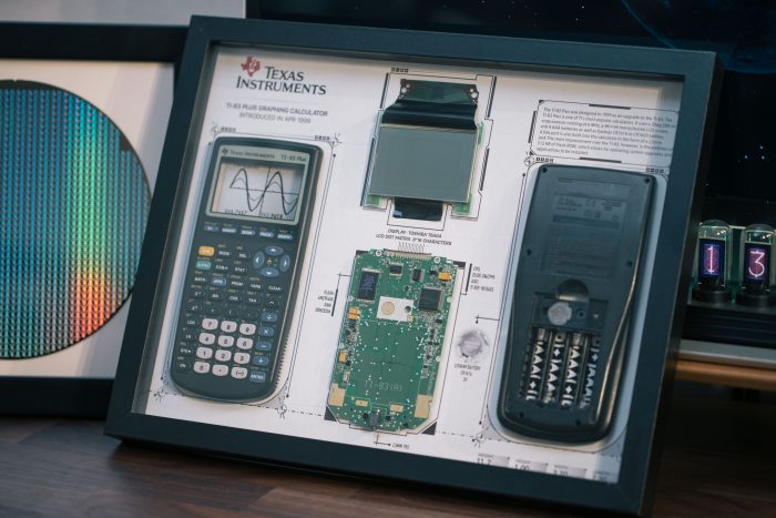 Disassembled Ti 83 Calculator With Frame, Frame Art of Texas Instrument Ti-83 - Image 5